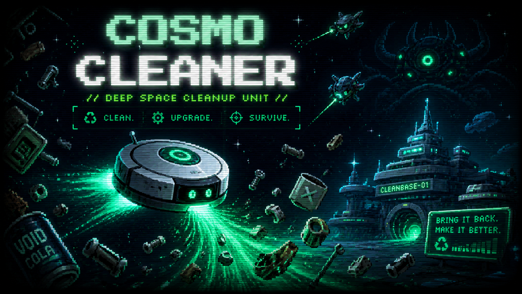 COSMO CLEANER のゲーム画面