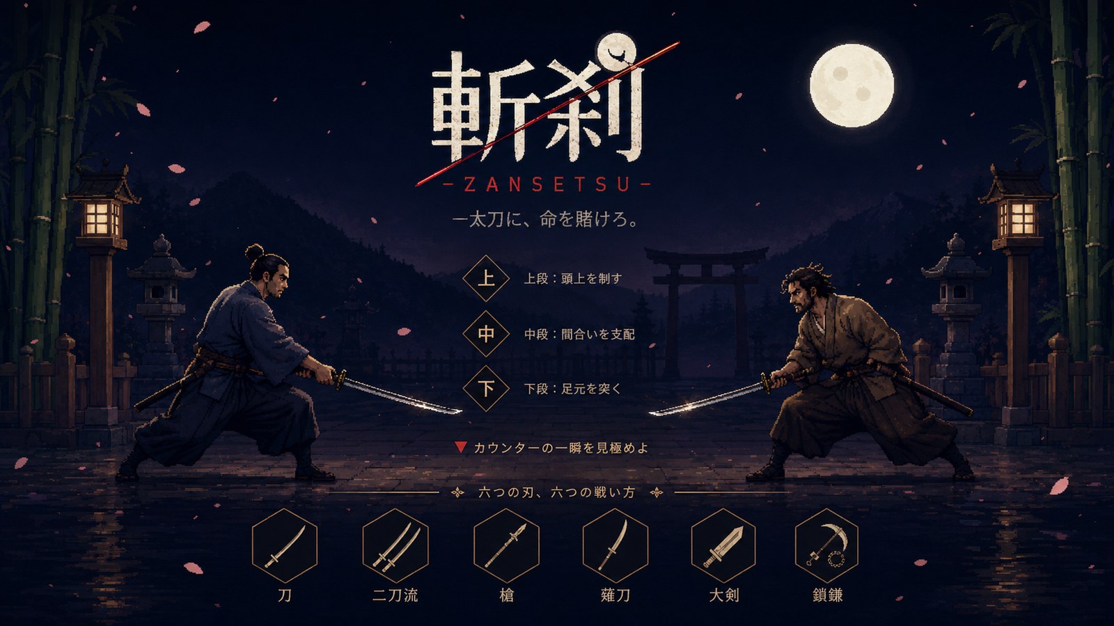 斬刹 -ZANSETSU- のゲーム画面