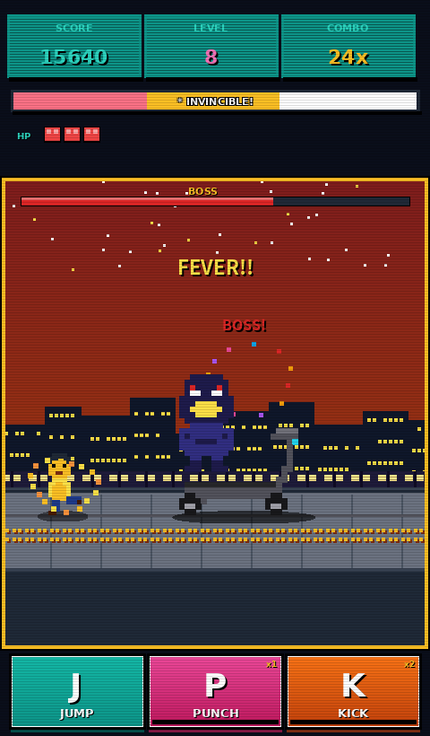 Sidewalk Defender チャージ・フィーバー画面